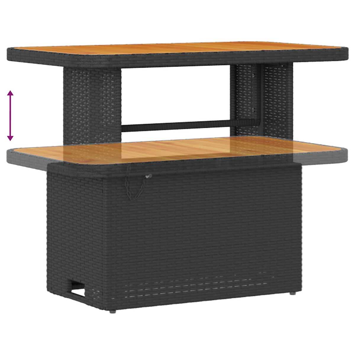 Havesofa Sæt 13 stk. Sort polyrattan - Billede 8