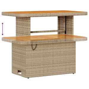 Sada zahradních pohovek 9 pcs Béžová polyratan - obrázek 9