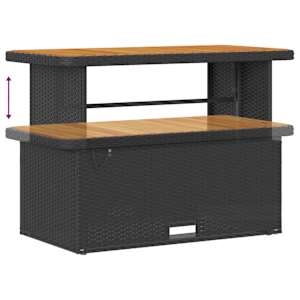 Sada zahradních pohovek 14 pcs Černá polyratan - obrázek 8