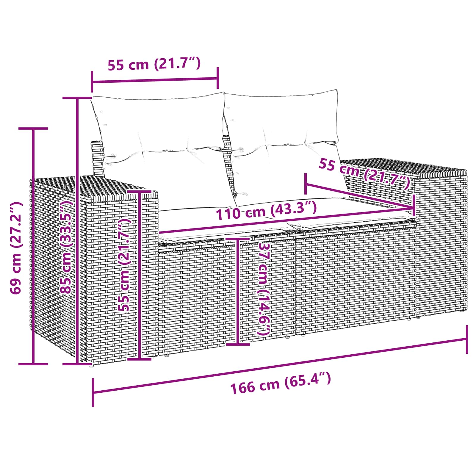 8-delt havemøbel sæt med puder i sort polyrattan og akacia, vidaXL 3-delt havemøbel sæt med puder i sort polyrattan og akacia 11 8721288420688 wbg