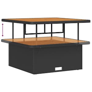 Sada zahradních pohovek s polštářem 13 pcs Černá polyratan - obrázek 8