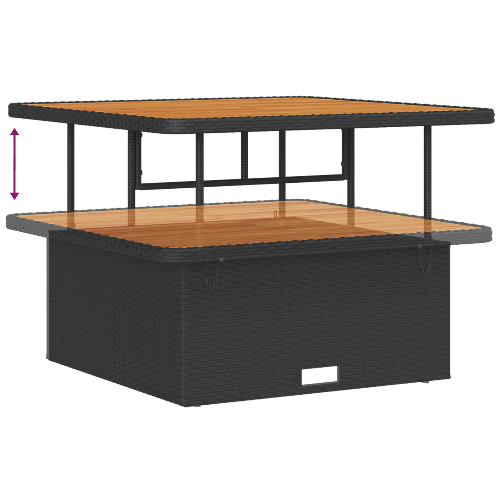 Dārza dīvānu komplekts ar spilvenu 13 pcs Melna