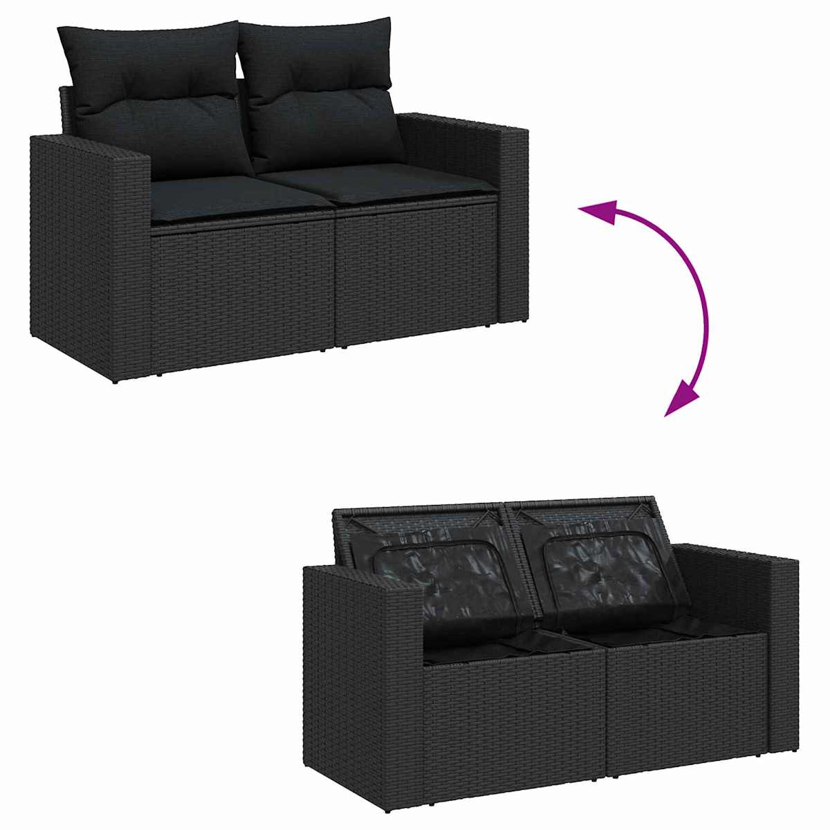 Havesofa Sæt 18 stk. 11-Antal sæder polyrattan - Billede 9