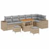 vidaXL Aia Diivanikomplekt 9 tk 6-Istekohtade arv Beež ja heledhall