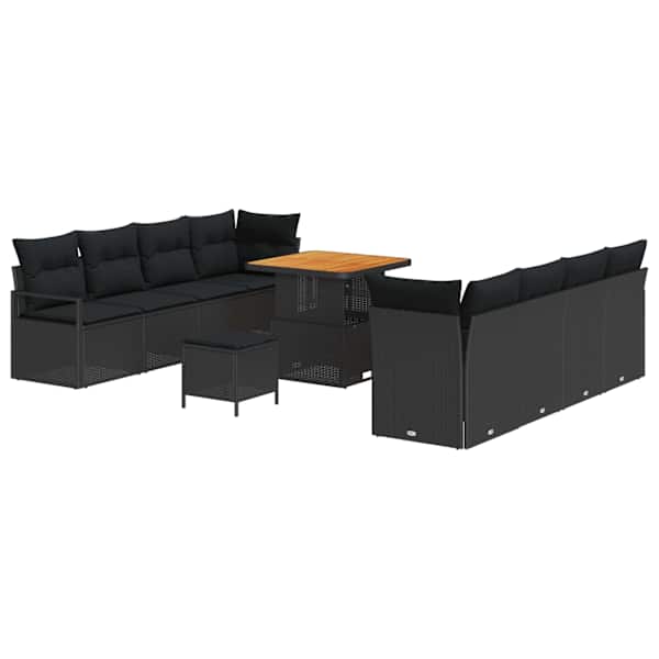 vidaXL Aia Diivanikomplekt padjaga ladustamisega Must 80 x 80 x 71 cm