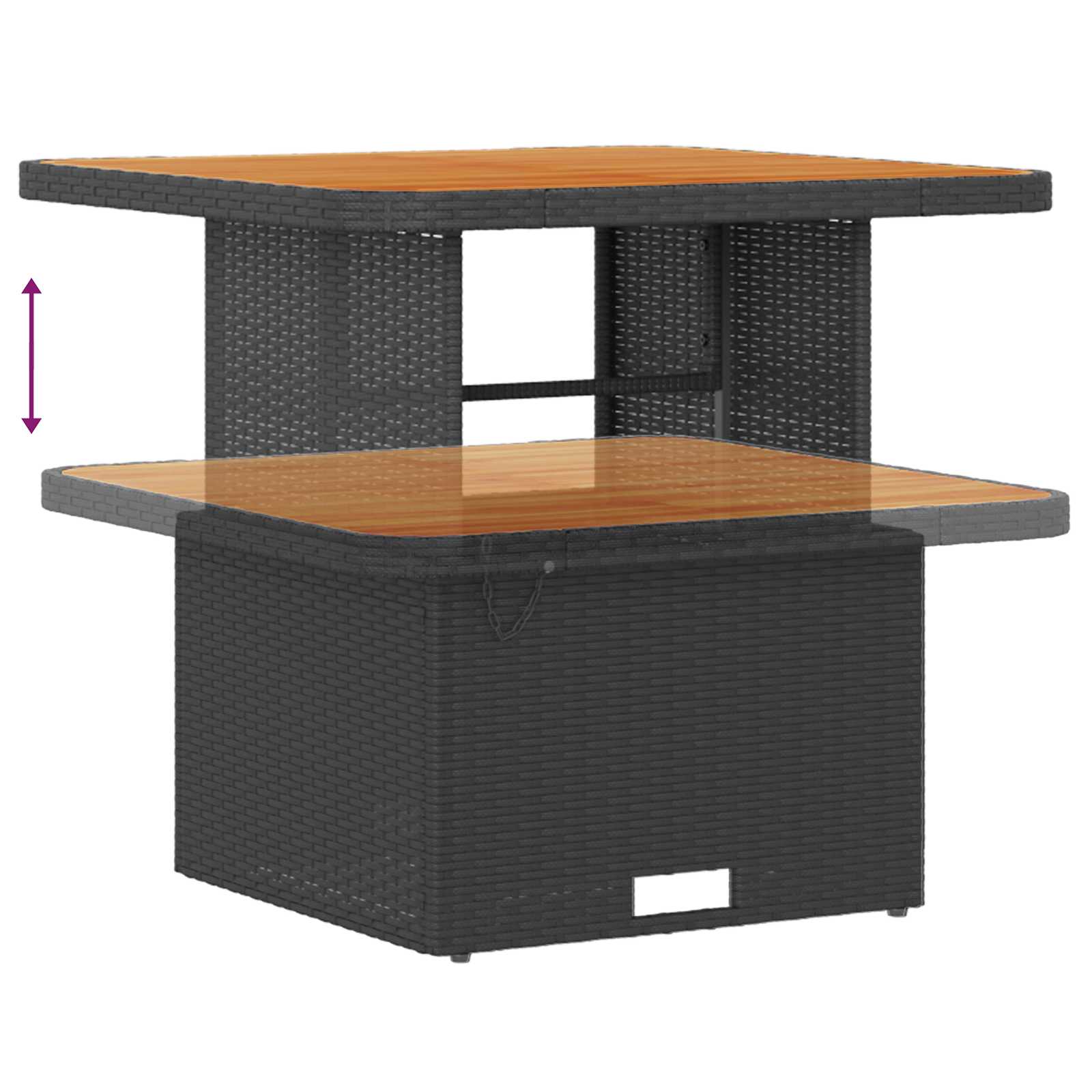 Dārza dīvānu komplekts ar spilvenu 12 pcs Melna Polirāts