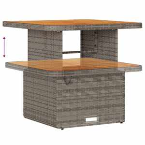 Vrtna sedežna garnitura z blazino 13 pcs Siva poli ratan - slika 11