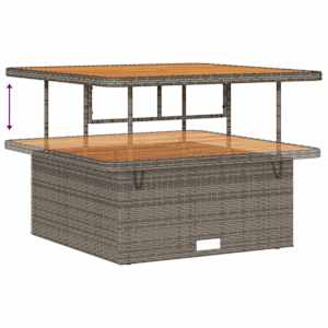 Vrtna sedežna garnitura z blazino 12 pcs Siva poli ratan - slika 10