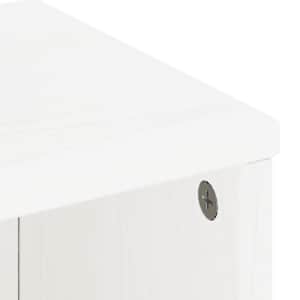 Boční skříňky 4 ks "ODDA" Bílá 40x24x79 cm Borovicový masiv - obrázek 10