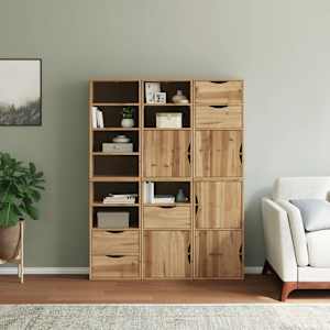Boční skříňky 6 ks "ODDA" 40x24x79 cm Borovicový masiv - obrázek 3