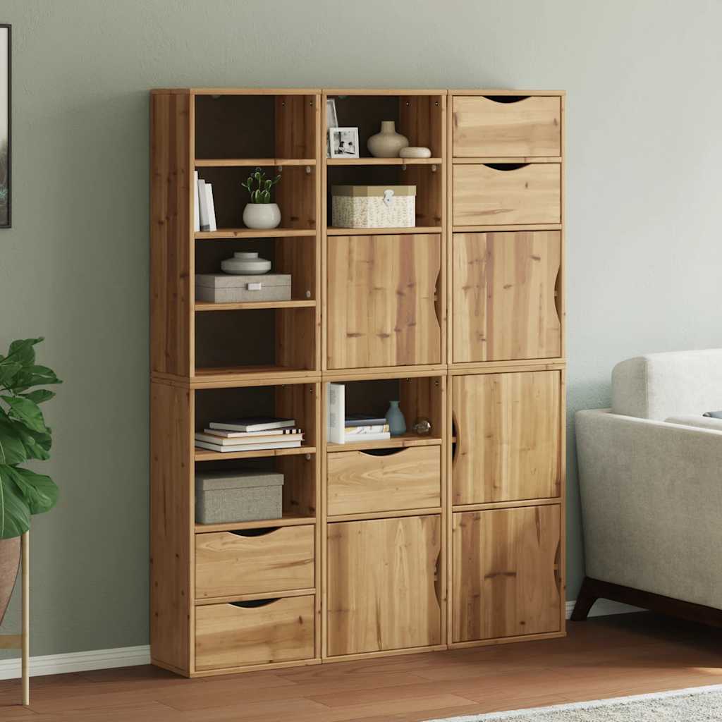 vidaXL Sivukaapit 6 kpl ODDA, 40x24x79 cm massiivipuu mänty