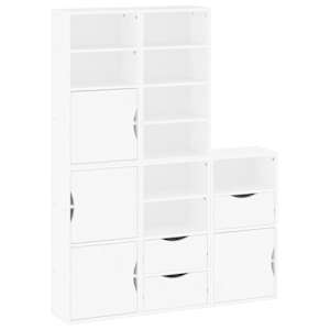vidaXL K&uuml;lgkapid 5 tk ODDA, valge, 40x24x79 cm t&auml;ispuidust m&auml;nd