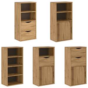 Boční skříňky 5 ks "ODDA" 40x24x79 cm Borovicový masiv - obrázek 13