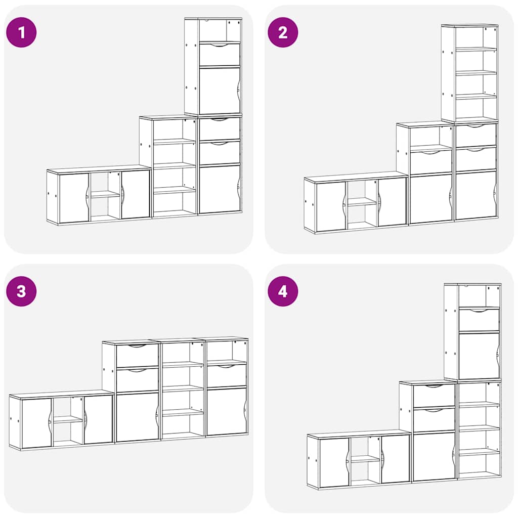 Naturfarvet / 7 shelves 3 drawers - Billede 13