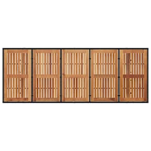 Zahradní jídelní souprava 9 pcs Černá polyratan - obrázek 8