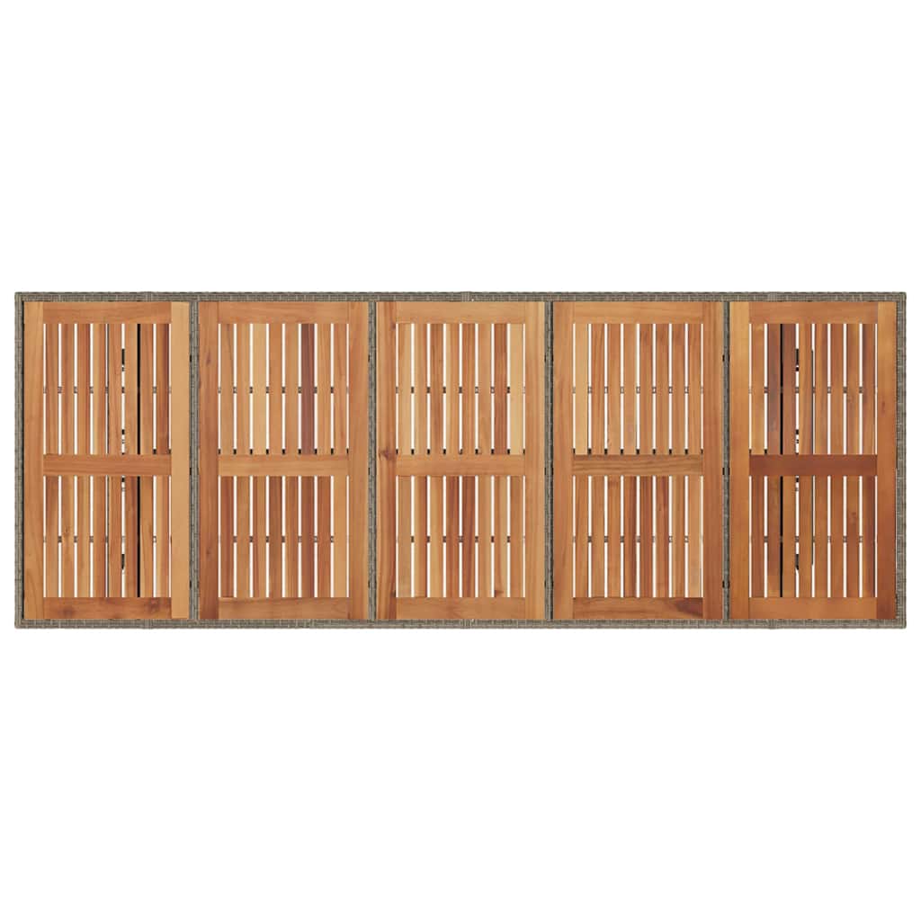 Komplet za jedilnico v vrtu 9 pcs Siva in rjava poli ratan - slika 8