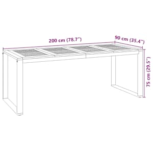 Zahradní jídelní souprava 9 pcs Béžová a hnědá polyratan - obrázek 11