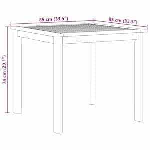 Zahradní jídelní souprava 5 pcs Béžová Masivní akátové dřevo - obrázek 11