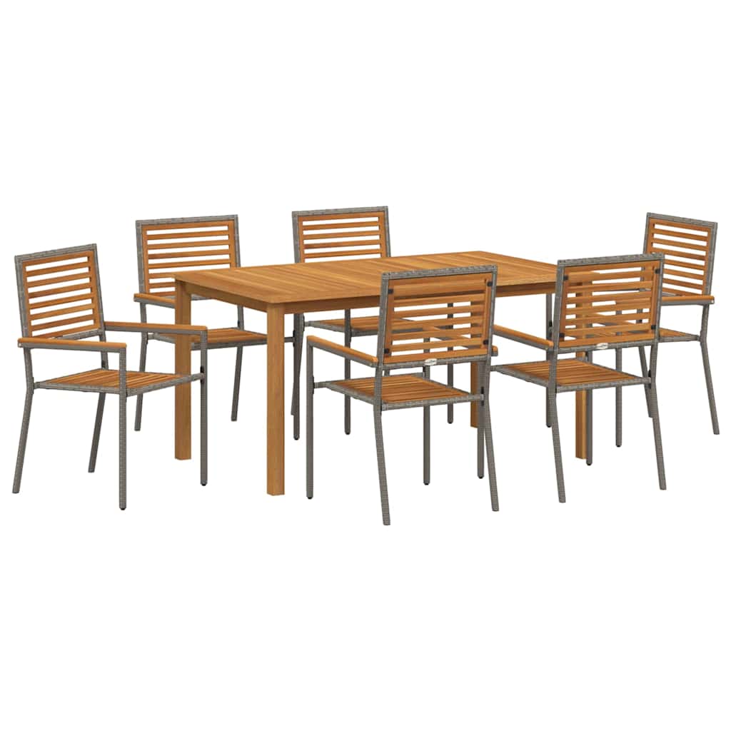 Puutarharyhmä 7 pcs Harmaa 150 x 90 x 74 cm