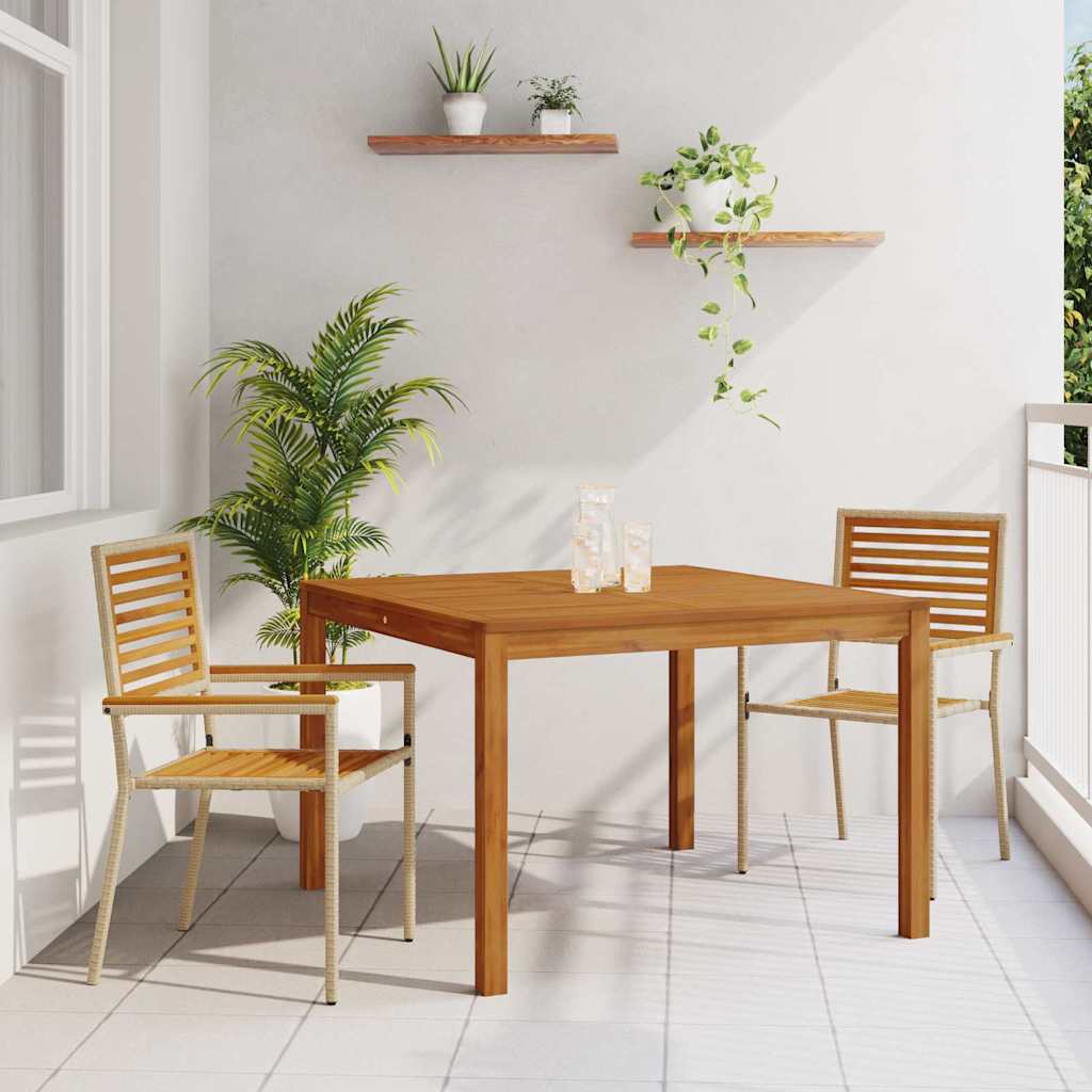 Puutarhakalusteryhmä beige 3 pcs Beige 110 x 110 x 75 cm