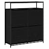 vidaXL Kinga kapp 100 x 34 x 112 cm Tehispuit Must tamm