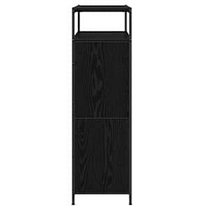 Skříň na obuv Černý dub 100 x 34 x 112 cm kompozitní dřevo - obrázek 7
