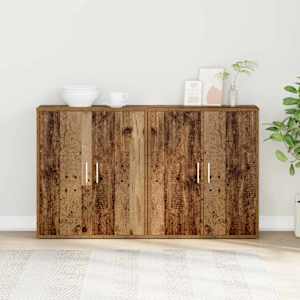 Servírovací skříň 2 pcs Staré dřevo 60 x 31 x 70 cm - obrázek 1