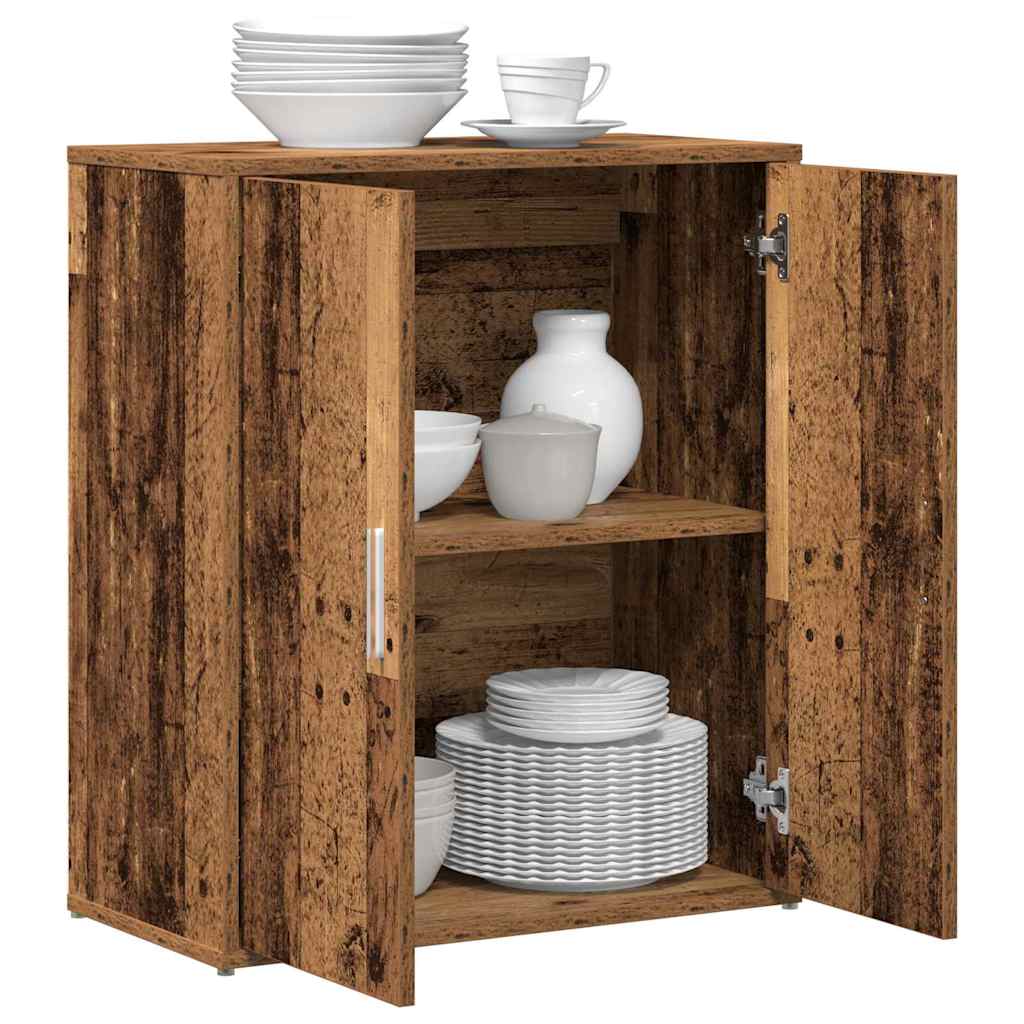 vidaXL Highboard 2 pcs Oude hout 60 x 31 x 70 cm Bewerkt hout