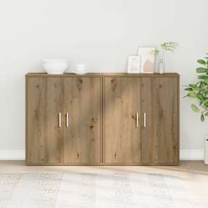 Servírovací skříň 2 pcs Artisanový dub 60 x 31 x 70 cm - obrázek 1