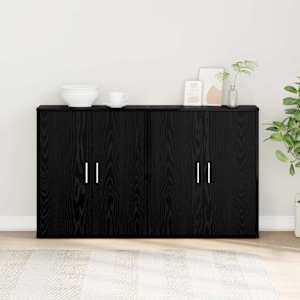 Servírovací skříň 2 pcs Černý dub 60 x 31 x 70 cm