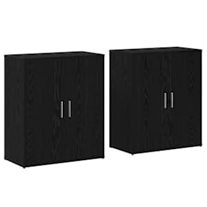 Servírovací skříň 2 pcs Černý dub 60 x 31 x 70 cm - obrázek 2