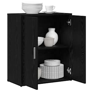 Servírovací skříň 2 pcs Černý dub 60 x 31 x 70 cm - obrázek 3