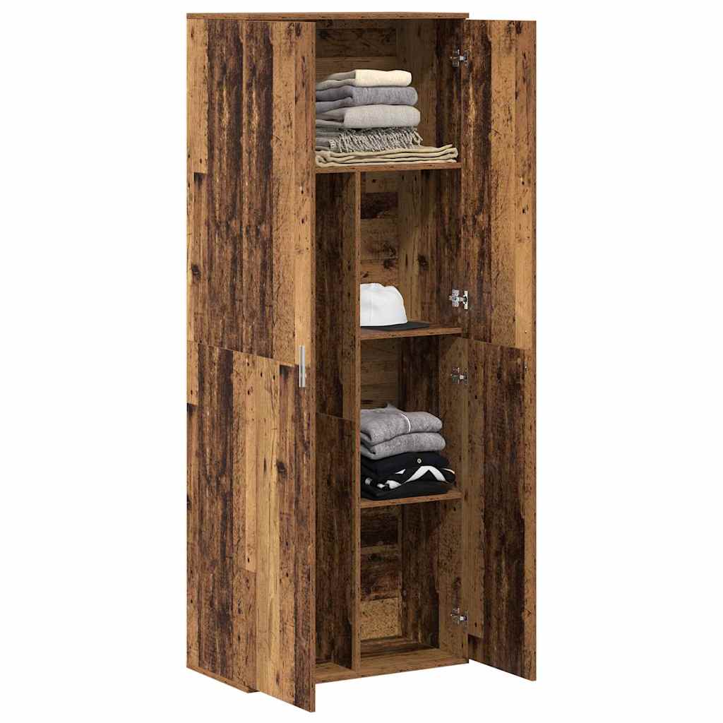 vidaXL Hoogkast Oude Hout 70x35x180 cm Spaanplaat