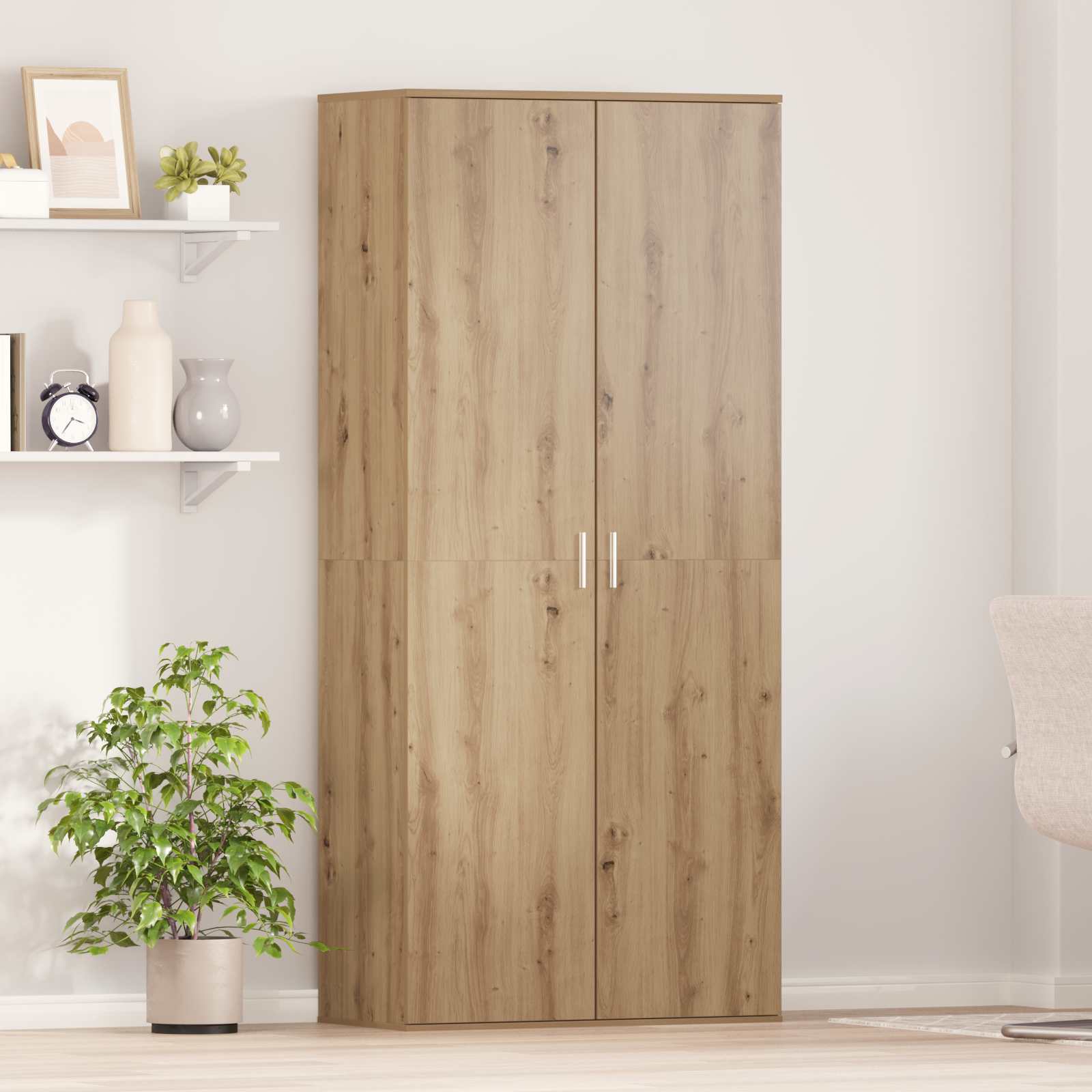 vidaXL Bufet cu raft stejar artizanal 80 x 39 x 178 cm Lemn compozit
