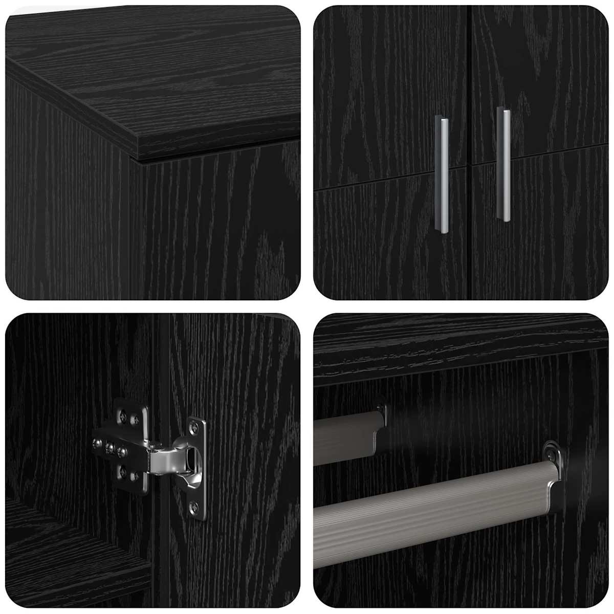 Highboard 80 x 39 x 178 cm Konstrueret træ - Billede 9