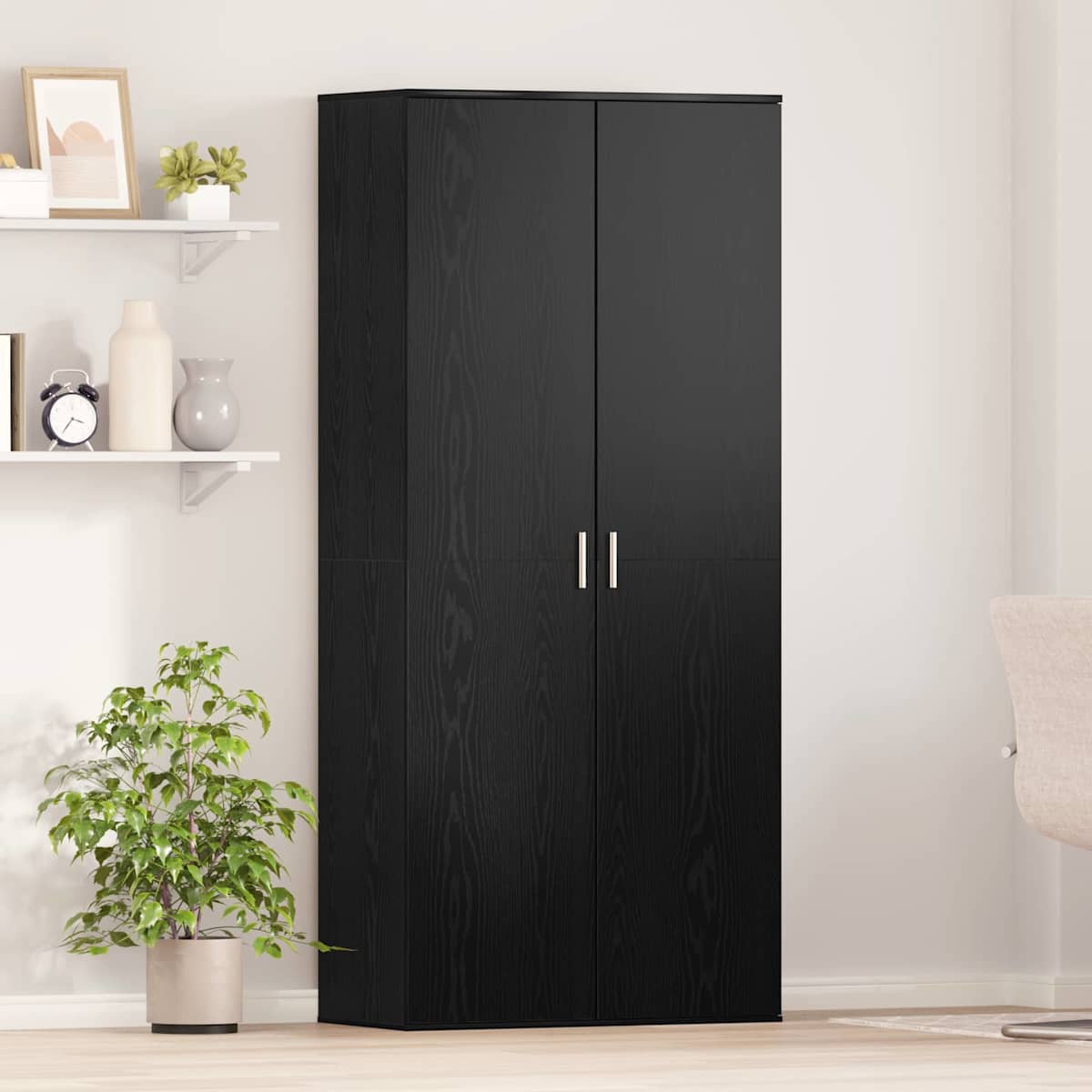 Highboard 80 x 39 x 178 cm Konstrueret træ