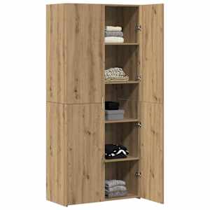 Vysoký bufet 2 pcs Artisanový dub 80 x 42 x 185 cm - obrázek 2