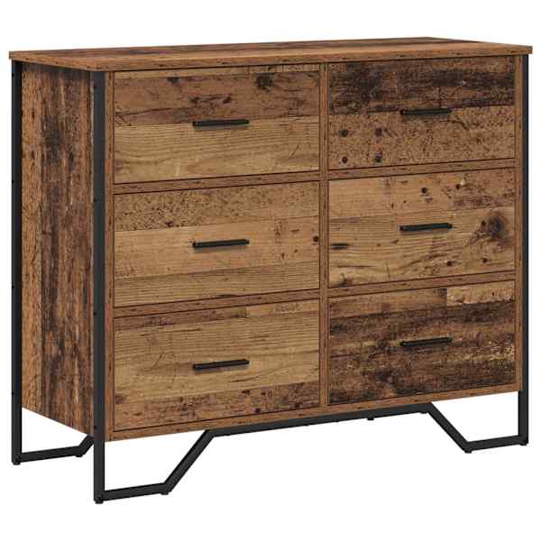 vidaXL &Otilde;hupoli 6-Sahtel Vana puit 91 x 35,5 x 74,5 cm