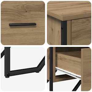 Příborník se zásuvkou 2 pcs Artisanový dub 91 x 35,5 x 74,5 cm - obrázek 9