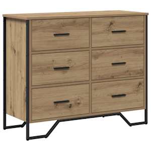 Příborník se zásuvkou 2 pcs Artisanový dub 91 x 35,5 x 74,5 cm - obrázek 2