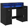 vidaXL Laud sahtliga uksega Must tamm 120 x 55 x 91 cm Tehispuit