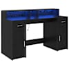 vidaXL Laud sahtliga uksega Must tamm 140 x 55 x 91 cm Tehispuit