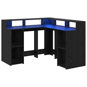 vidaXL Laud Must tamm Tehispuit 130 x 130 x 91 cm