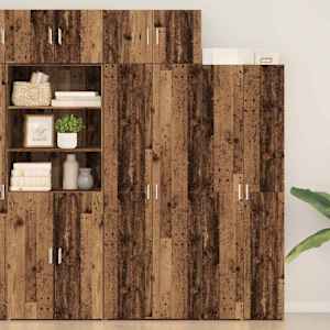 Úložná skříňka 2 pcs Staré dřevo 70 x 42,5 x 185 cm - obrázek 1