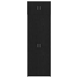Úložná skříňka 2 pcs Černý dub 70 x 42,5 x 185 cm - obrázek 8