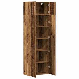 Úložná skříňka 2 pcs Staré dřevo 70 x 42,5 x 225 cm - obrázek 5
