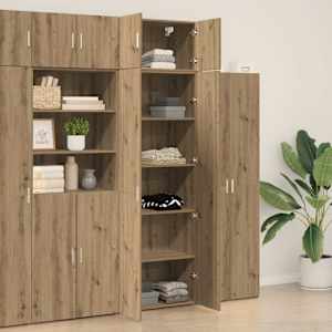 Úložná skříňka 2 pcs Artisanový dub 70 x 42,5 x 225 cm - obrázek 4