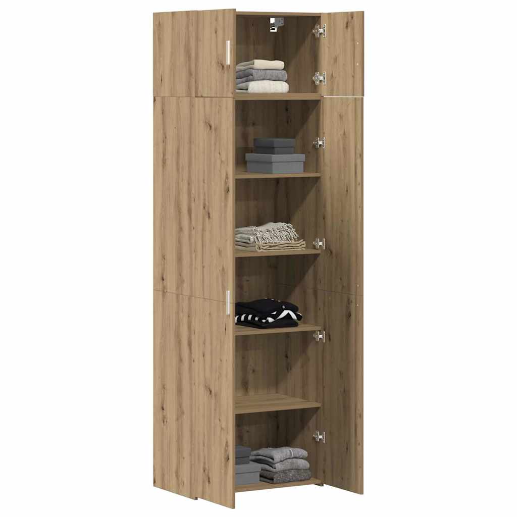 Thumbnail - vidaXL Stauraum Schrank Artisan Eiche 70x42,5x225 cm Holzwerkstoff
