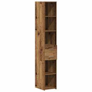 Úložná skříňka se zásuvkou 2 pcs Staré dřevo 30 x 42,5 x 225 cm - obrázek 6