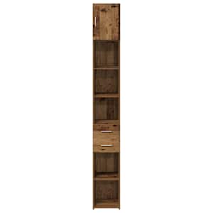 Úložná skříňka se zásuvkou 2 pcs Staré dřevo 30 x 42,5 x 225 cm - obrázek 7
